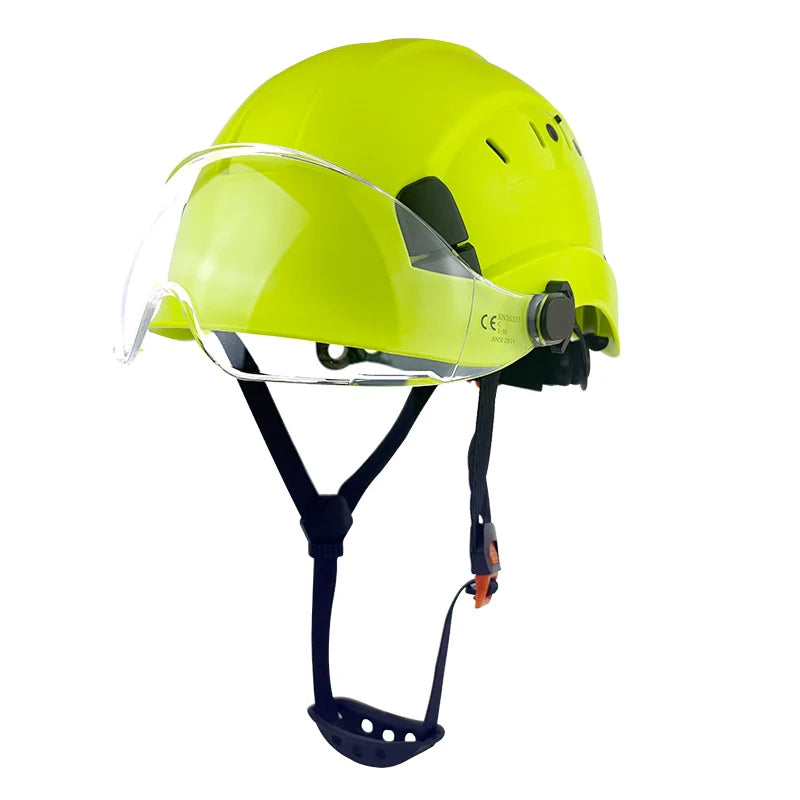 Unisex Work Helmet with Attached Shield - CE EN397 Approved