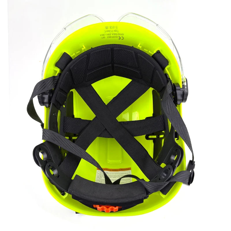 Unisex Work Helmet with Attached Shield - CE EN397 Approved