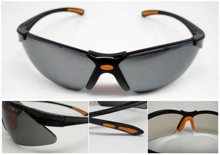 Safety Glasses PPE Protective Eyewear with Semi Frame Scratch Resistant and Anti-Fog Color Lens